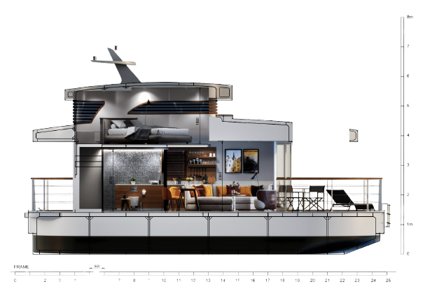 Oasis Amor technical side elevation